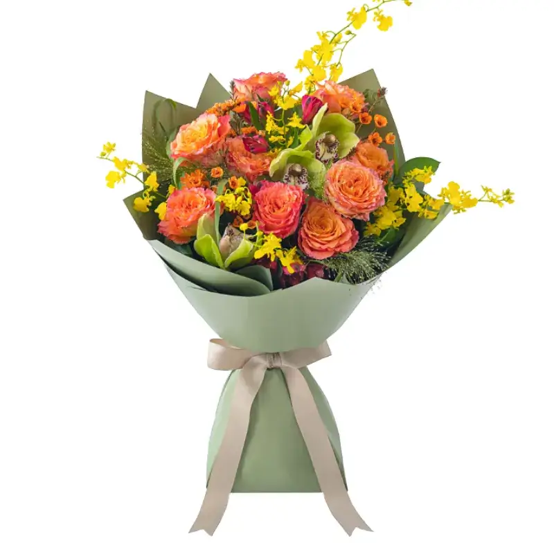 Оранжевые букеты