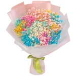 Букет из 15 разноцветных гипсофил