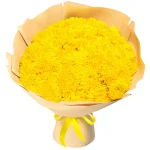 Букет из 35 желтых одноголовых хризантем