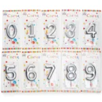 Свечи в торт Цифры серебро